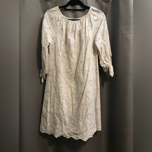 White midi crochet dress size s
